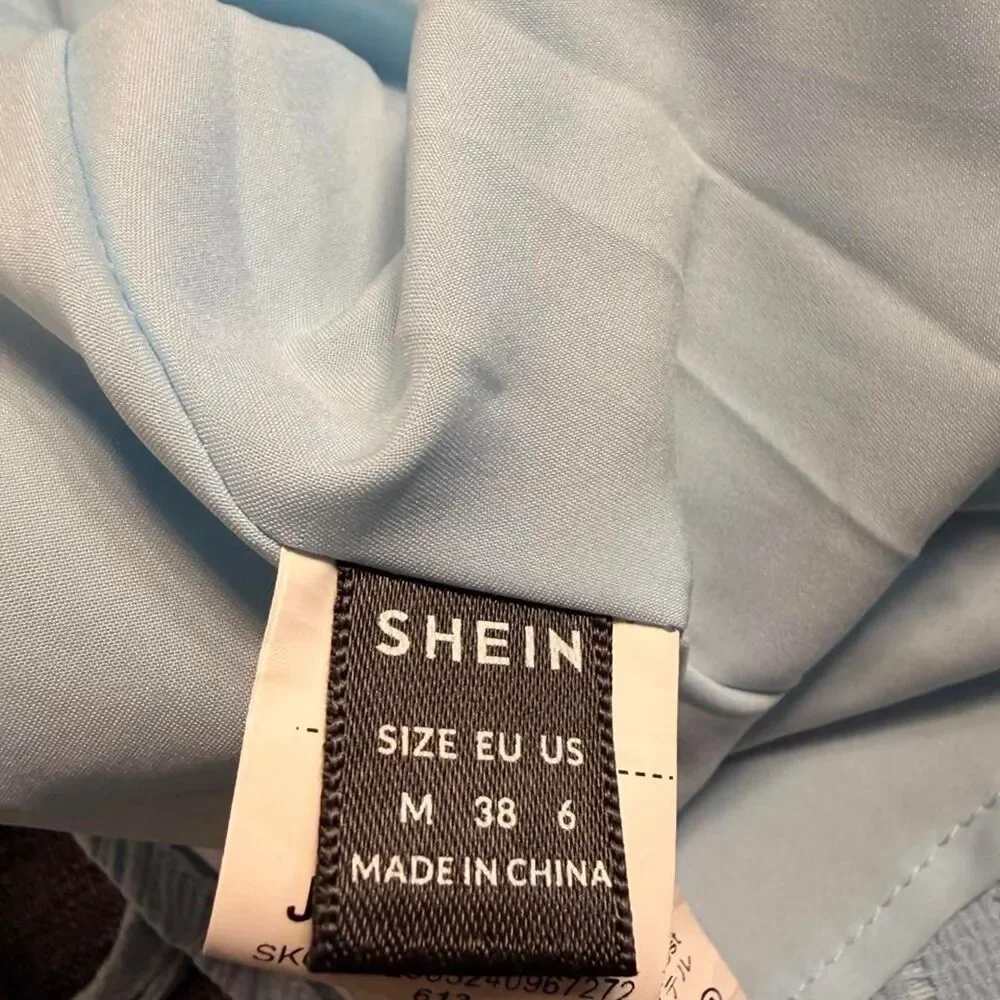 SHEIN blue pinstripe